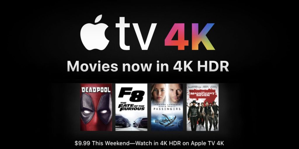 apple 4k movies now in 4k hdr